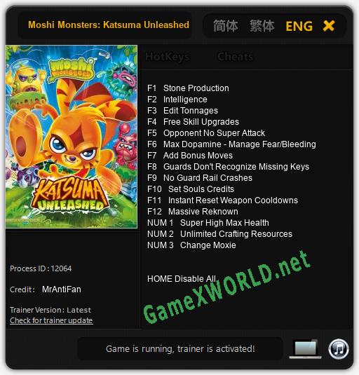 Moshi Monsters: Katsuma Unleashed: Читы, Трейнер +15 [MrAntiFan]