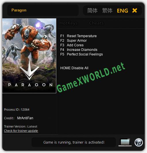 Paragon: Читы, Трейнер +5 [MrAntiFan]
