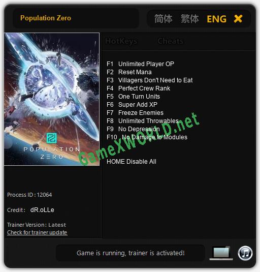 Population Zero: Читы, Трейнер +10 [dR.oLLe]