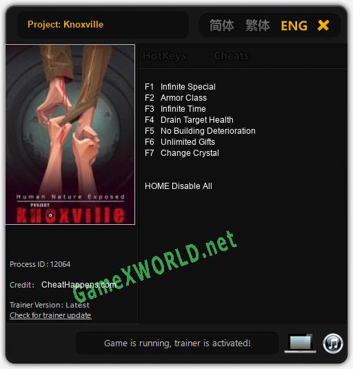 Project: Knoxville: Читы, Трейнер +7 [CheatHappens.com]