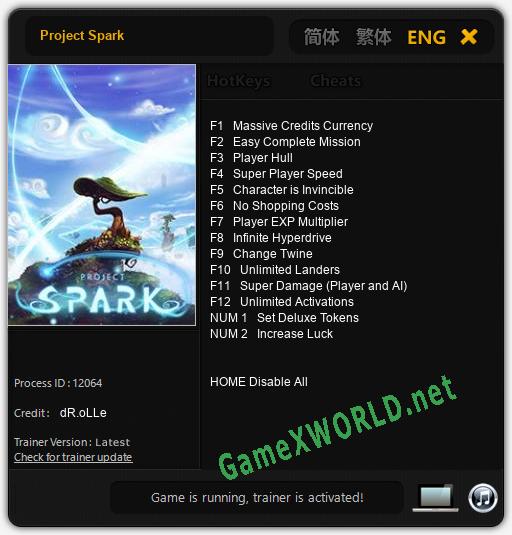 Project Spark: Читы, Трейнер +14 [dR.oLLe]