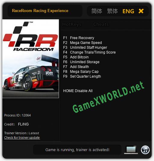 RaceRoom Racing Experience: Читы, Трейнер +9 [FLiNG]