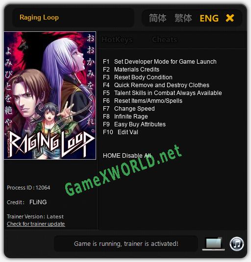Raging Loop: Читы, Трейнер +10 [FLiNG]