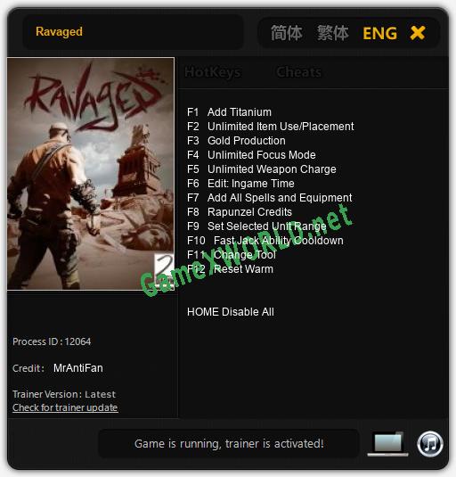 Ravaged: Читы, Трейнер +12 [MrAntiFan]