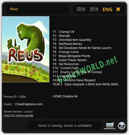 Reus: Читы, Трейнер +14 [CheatHappens.com]