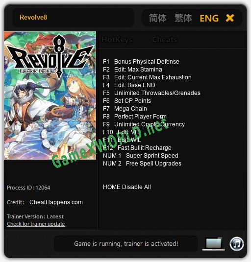 Revolve8: Читы, Трейнер +14 [CheatHappens.com]