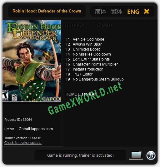 Robin Hood: Defender of the Crown: Читы, Трейнер +9 [CheatHappens.com]