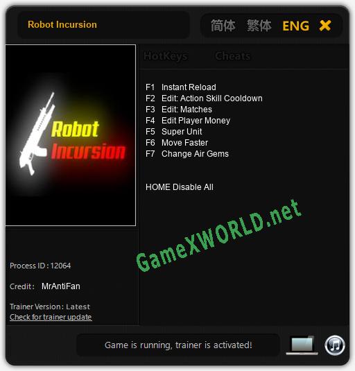 Robot Incursion: Читы, Трейнер +7 [MrAntiFan]