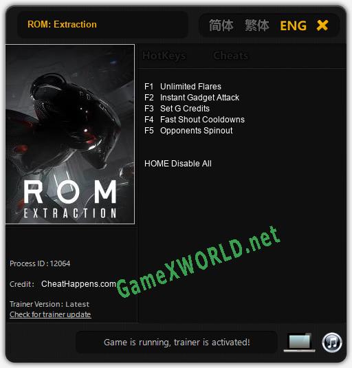 ROM: Extraction: Читы, Трейнер +5 [CheatHappens.com]
