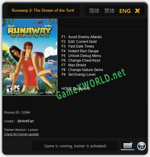 Runaway 2: The Dream of the Turtle: Читы, Трейнер +9 [MrAntiFan]