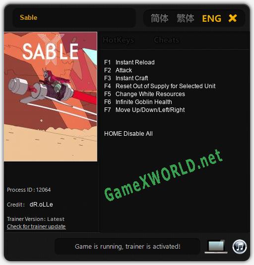 Sable: Читы, Трейнер +7 [dR.oLLe]