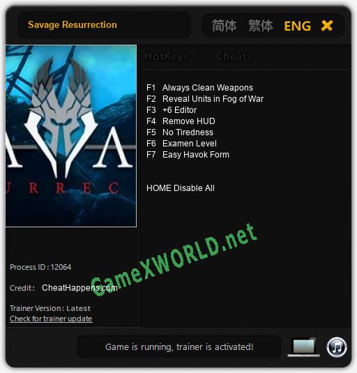 Savage Resurrection: Читы, Трейнер +7 [CheatHappens.com]