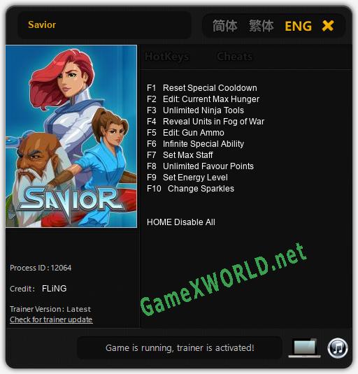 Savior: Читы, Трейнер +10 [FLiNG]