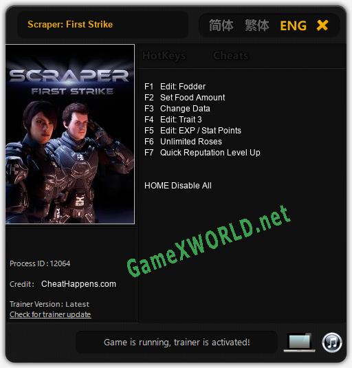 Scraper: First Strike: Читы, Трейнер +7 [CheatHappens.com]