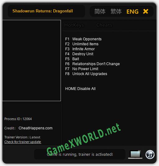 Shadowrun Returns: Dragonfall: Читы, Трейнер +8 [CheatHappens.com]