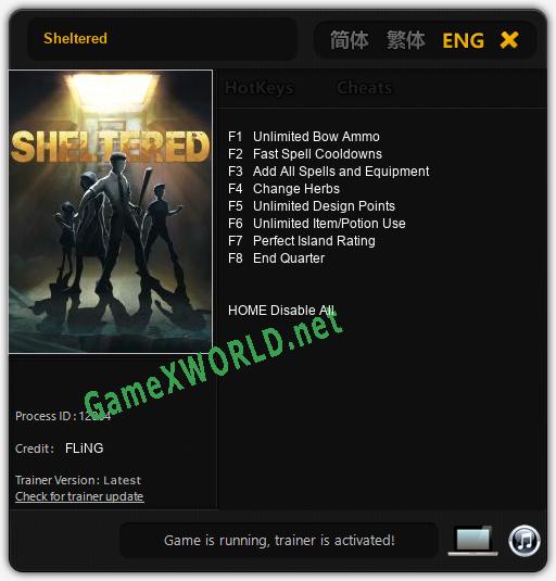Sheltered: Читы, Трейнер +8 [FLiNG]