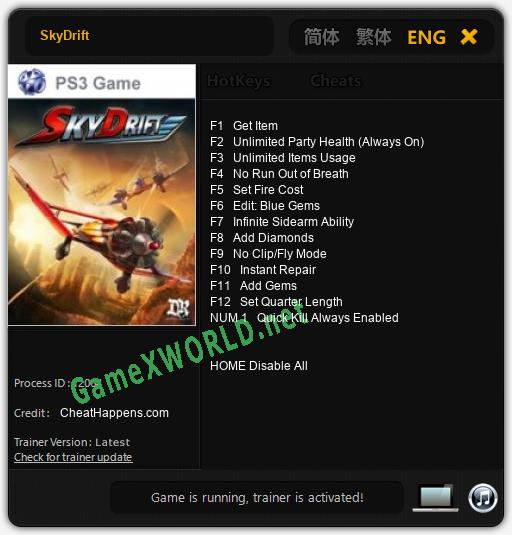 SkyDrift: Читы, Трейнер +13 [CheatHappens.com]