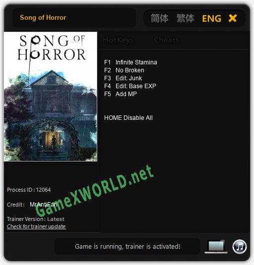 Song of Horror: Читы, Трейнер +5 [MrAntiFan]