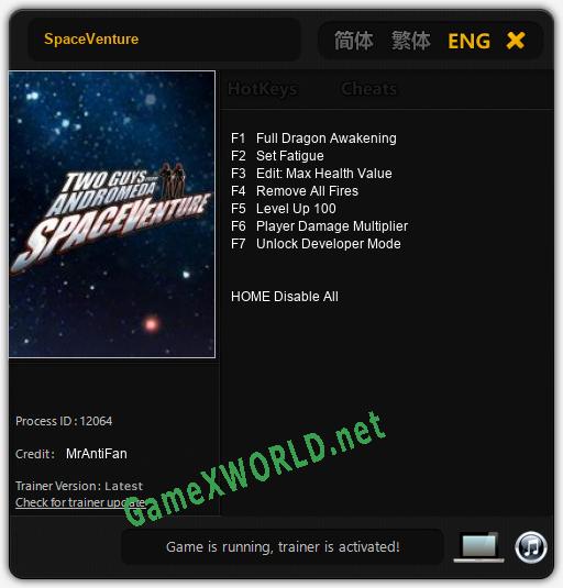 SpaceVenture: Читы, Трейнер +7 [MrAntiFan]