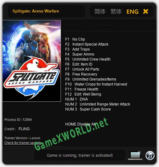 Splitgate: Arena Warfare: Читы, Трейнер +15 [FLiNG]