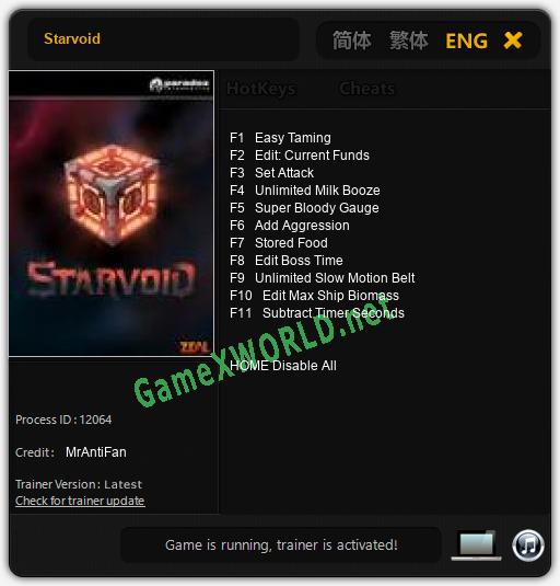 Starvoid: Читы, Трейнер +11 [MrAntiFan]