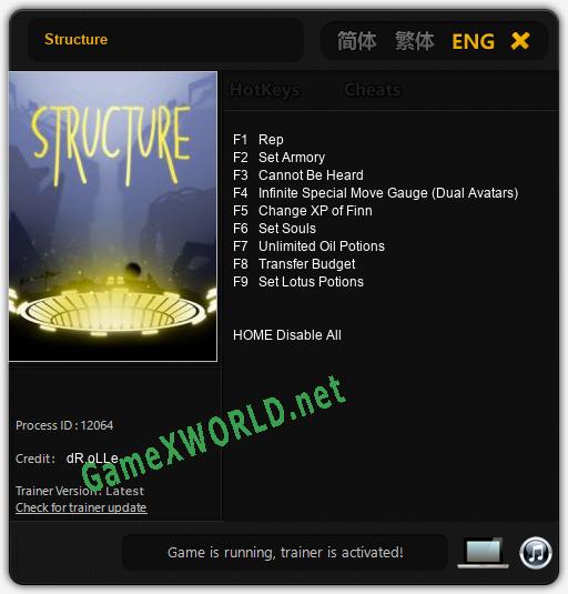 Structure: Читы, Трейнер +9 [dR.oLLe]