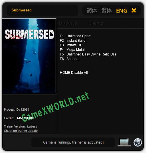 Submersed: Читы, Трейнер +6 [MrAntiFan]