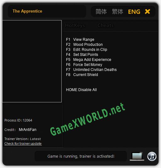 The Apprentice: Читы, Трейнер +8 [MrAntiFan]