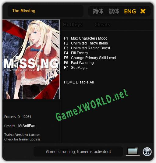 The Missing: Читы, Трейнер +7 [MrAntiFan]