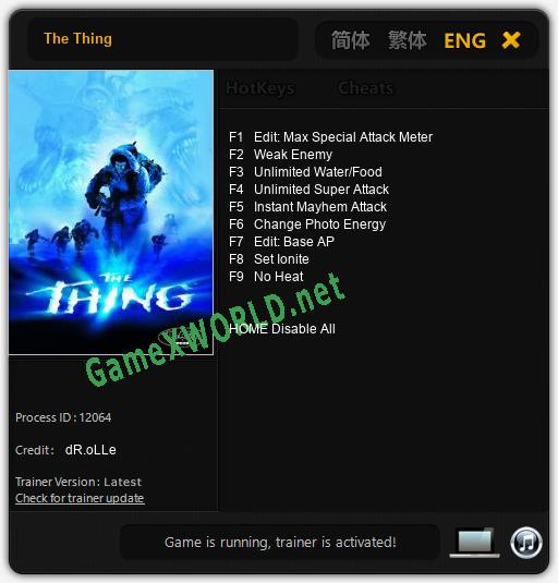 The Thing: Читы, Трейнер +9 [dR.oLLe]