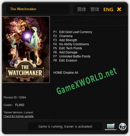 The Watchmaker: Читы, Трейнер +8 [FLiNG]