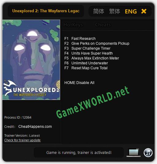 Unexplored 2: The Wayfarers Legacy: Читы, Трейнер +7 [CheatHappens.com]