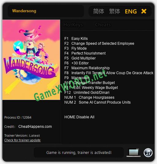 Wandersong: Читы, Трейнер +14 [CheatHappens.com]