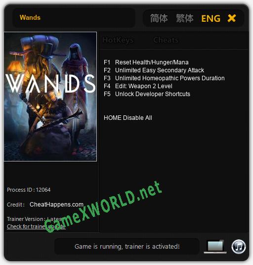 Wands: Читы, Трейнер +5 [CheatHappens.com]