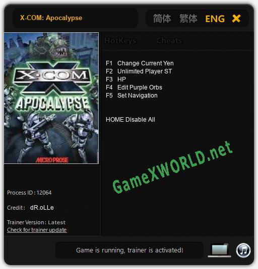 X-COM: Apocalypse: Читы, Трейнер +5 [dR.oLLe]