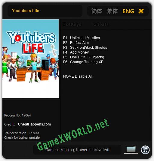 Youtubers Life: Читы, Трейнер +6 [CheatHappens.com]