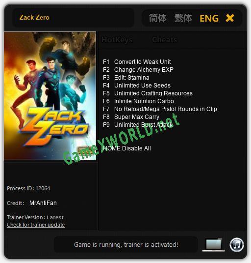 Zack Zero: Читы, Трейнер +9 [MrAntiFan]