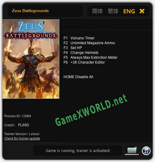 Zeus Battlegrounds: Читы, Трейнер +6 [FLiNG]